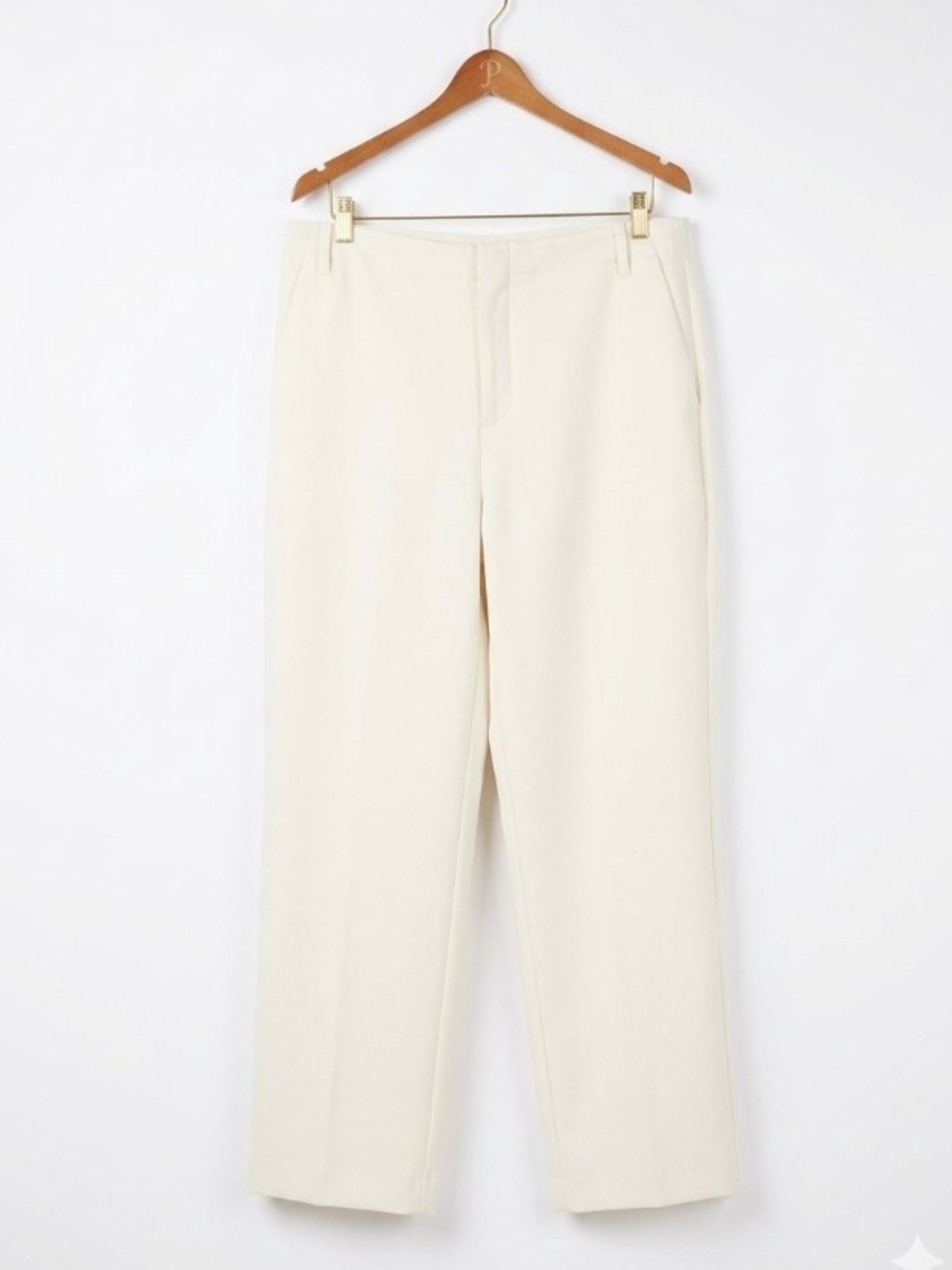 Madewell Rosedale High-Rise Straight Dress Pants Cream